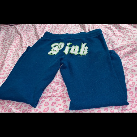 Blue PINK sweatpants *sz xs* - Picture 2 of 3